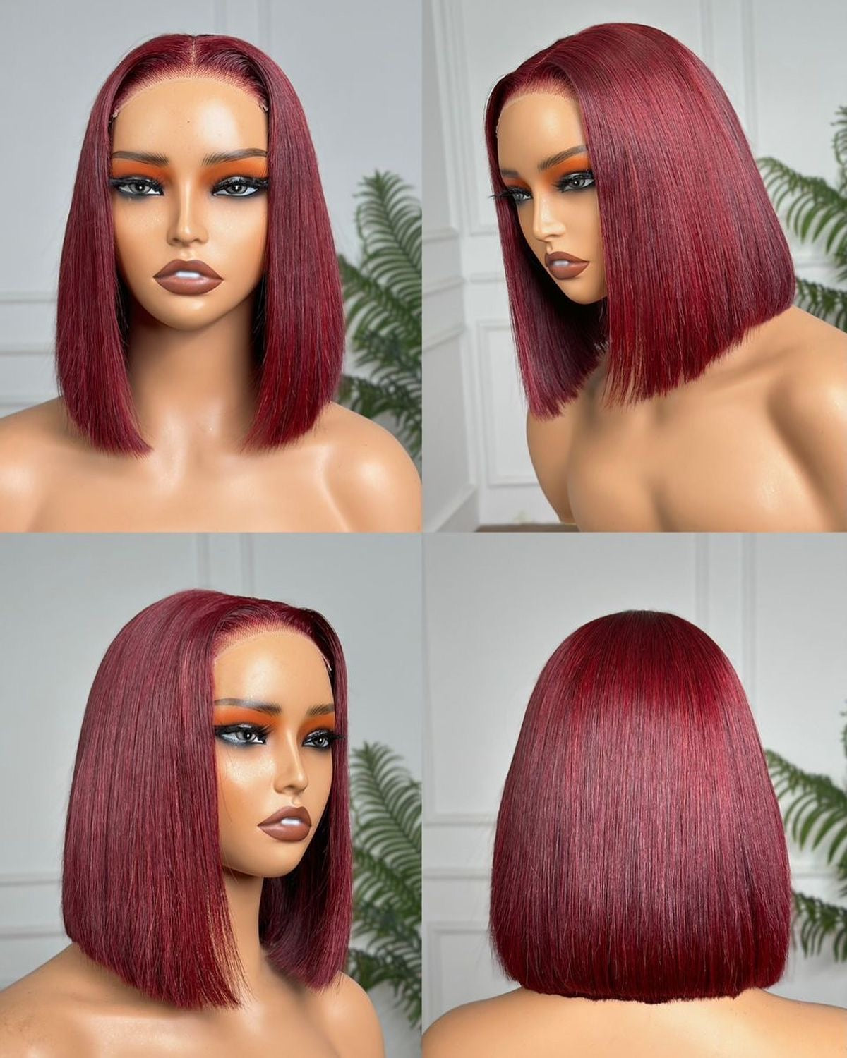 Burgundy Bob wig